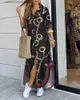 Casual Dresses Casual Dresses Women Fashionable Shirt-Style Button Dress Damis Long Street Large Size Loose Home Pendder Print T230601