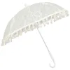 Paraplyer litet bröllop paraply barn vit spets parasol brud vintage dekor