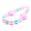 Perlenketten Mode Rosa Blume Kind Klobige Halskette Est Designable Bubblegum Bead Kinder Schmuck Für Kleinkind Mädchen Drop Delive Dhuzp