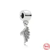 Pandora Charms için Otantik 925 Gümüş Boncuklar Mavi Ölçekli Balık Regal Taç Boncuk