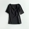 T-shirt da donna 23 Maglie a maniche corte elastiche sottili e morbide senza spalline sottili traspiranti primaverili