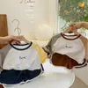 Ensembles de vêtements Dessin animé Sports Ensemble à manches courtes Tendance de la mode pour enfants Ensemble de deux pièces Couleur assortie T-shirt + Short Garçons Bébé Vêtements d'été