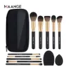 Borstels maange 10stcs make -up borstels set cosmetica wenkbrauw poeder foundation oogschaduwen combineren sponzen make -up kit volledige professional