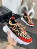 Designer de homens TriGreca Sneaker Women Chain Reaction Shoes Sapatos de pano de rede de borracha Casal moda moda grossa tênis tênis 35-46 s