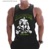 T-shirts pour hommes Bodybuilding Débardeurs Hommes Coton Chemise Sans Manches Gym Fitness Formation Vêtements Stringer Singlet Homme D'été Casual Imprimé Gilet T230601