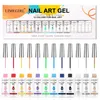 Kit 12bottle/Set Nail Art Lack Hook Line målning Gel Line Polish Gel Kit Nail Art Design för UV/LED -färgspikar