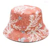 Bérets sous-marin Animal motif imprimé seau chapeau Double face pêcheur casquette extérieur plat haut chapeau de soleil pour femmes hommes