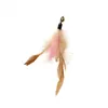 Cat teaser with Bell Feather Bite Resistant Self-Hi Pet Cat Toy Steel Wire Super Long Rod Kitten Supplies