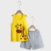 Pajamas Children Cotton Sleepwear Pyjamas Kids Summer Sleeveless TopsShorts 2pieces Girls Toddler Clothing Sets 230601