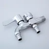 Bathroom Sink Faucets Washing Machine Water Faucet Double Spout Handle Tap Metal Mop Pool For Kitchen Outdoor