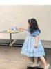 女の子のドレススプリングキッズドレス花刺繍幼児パーティーの誕生日ウェディングドレス女の子の子供の服