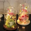 Vases 2x Clear With Wooden Base For Home Wedding Party Centerpiece Display Stand DIY Decor