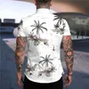 Chemise pour homme Chemise hawaïenne d'été Chemise graphique Chemise Aloha Arbre de noix de coco Turndown Print Outdoor Street Manches courtes Button-down Print Vêtements Vêtements Mode