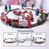 エレクトリック/RCトラッククリスマストレインセットクリスマスツリーパーティーの周りの子供のためのクリスマスおもちゃのための電気列車セットクリスマスギフト230601