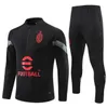 AC 23 24 Milans Trainingspak Ibrahimovic Soccer Milano Survetement 23/24 Maillot Men en Kidsde Foot Milans voetbaltrainingspak