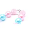 Perlenketten Mode Rosa Blume Kind Klobige Halskette Est Designable Bubblegum Bead Kinder Schmuck Für Kleinkind Mädchen Drop Delive Dhuzp