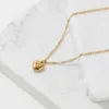 Золотая золота с золотой цирконии извенирная кулонная кулон из нержавеющей стали ожерелье моды
