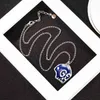 70% di sconto gioielli di design bracciale collana anello Ghost Skull Sterling ins hip hop trend smalto goccia colla pendente versatile