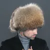Unisex Full Covered Real Fox Fur Hat Russian Trapper Hat Ushanka Hat Top Hat Hunter Hat Warm Outdoor Ski Cap