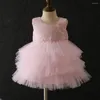 Mädchenkleider 1 2 3 4 Jahre alt Geburtstag Baby Tutu Weiß Rosa Party Liebe Formelle Kleinkind Mädchen Kleidung RBF224901