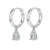 Dangle Earrings BOEYCJR 925 Silver D Color Pear 4x6mm Total 1ct VVS Fine Jewelry Hoop Drop For Women Gift