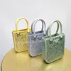 10A Qualità Cross Body Shiny Duchesse Mini Tote Borse vintage Diamanti Cristallo STRASS Borsa Donna Spalla Lady Underarm Borsa Totes Spedizione gratuita