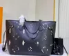 7A sac de créateur en cuir véritable 2pcs sac fourre-tout femmes grand sac à provisions sacs à main de luxe femmes sacs à bandoulière avec porte-monnaie sac en relief