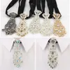 Ties Ties Personalità della moda Crystal Neckties Luxury Metal Diamond Diamond Cerendy Fare di nozze Tracca Short Men Accessori