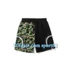 Mens shorts Daily street clothing sports shorts Beach sports shorts Lace up elastic shorts Matching color camouflage pants Elastic and comfortable summer shorts