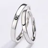 LTT1210 Classic Moon Sun Couple Ring Woman Men Lover Ring Adjustable Silver Ring for Valentine Gift