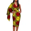 Vêtements Ethniques Vêtements Africains Pour Femmes Col En V Maxi Robe Imprimé Floral Danshiki Bazin Riche Robe Africaine Femme Dames Robes De Soirée