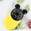 Cartoon Lichtgevende Kleine Ventilator Draagbare Usb Opladen Handheld Mini Student Zomer Outdoor Fan Grote Wind Power Leuke Gift