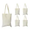 Storage Bags Canvas Tote Set DIY Craft Blank Makeup With Zip Pen Case Reusable Shopping Grocery Bag