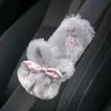 Nouveau mignon dessin animé arc lapin voiture cou oreiller doux en peluche Auto appui-tête siège soutien taille oreillers femmes enfant voiture intérieur accessoires