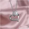 Kolye Kolyeleri Anneler Günü Kolye Moda Mom Letter Love Crystal Charms Ana Mücevher Aksesuarları İçin En İyi Hediye Dalgalanma Teslimat Dhbqk