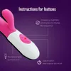 Masseur 10 vitesses rechargeable portable en silicone pour adulte Clitoris clitoridien G Spot Vibromasseur lapin double moteur pour femme