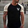 Camisetas masculinas novas masculinas, moda casual, estampadas, camisetas para academias, fitness, musculação, manga curta, camisetas de algodão, camiseta fina, roupas de treino masculinas T230601