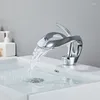 Bathroom Sink Faucets G1/2 Basin Faucet Torneira Para Banheiro White Chrome Taps Deck Mounted Grifo Lavabo Cold Mixer Tap