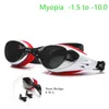 Özelleştirilmiş Yaz Kadın Yüzme Goggles Miyopya Anti Sis Yüksek Tanımlı Silikon Diyopter Dalış Gözlükleri Plastik Kutu P230601