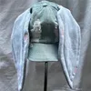 Boll Caps Jeans Minji Haerin OMG Stage Long Rabbit Ear Hat Y2K Style Denim Blue Baseball Cap Fashion Hip-Pop Cap Par Birthday Presents 230531