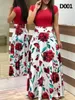 Основные повседневные платья Женщины Polka Dot Print Packwork Long Dress Летнее повседневное короткое руку