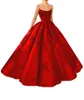 Robes De Quinceanera Princesse Spaghetti Strap Appliques Robe De Bal En Satin À Lacets Poches Avec Plus La Taille Sweet 16 Débutante Fête D'anniversaire Vestidos De 15 Anos 143