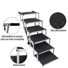 Ramps 5/6 Steps Dog Ramp Pet Step Stairs with Nonslip Surface Aluminum Fram Cat Dog Ladder for Beds Trucks Cars SUV Support 200 Lbs
