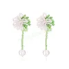 Bohème coloré perle fleur goutte boucle d'oreille pour femmes fille mode Simple Banquet perlé gland balancent boucle d'oreille