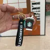 Starbucks Milk Tea Cup Cup Cartoon Cartoon 3D Coll Car Carechain Подвеска