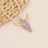 Bohemian Bull Head Necklace For Women Personalized Exaggerated Bull Skull Pendant Necklace Beaded Necklace