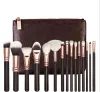 Marke hohe qualität Make-Up Pinsel 15PCSSet Pinsel Mit PU Tasche Professionelle Pinsel Für Pulver Foundation Erröten Lidschatten