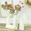Vaser vit nordisk plast vas hem enkel färsk blomma kruka förvaring flaskor prydnader vardagsrum dekoration