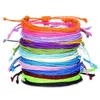 Charmarmband handgjorda vävda flätat rep för kvinnor tjej fast färg sommar strand mode smycken släpp leverans dhojn