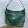 Totes Damentasche Echtes Leder Hobo Reißverschluss Einzelschulter DIY Do It Yourself handgefertigt Maßgeschneiderte Handtasche personalisierte Tasche Individualisierung Initialen Streifen A1